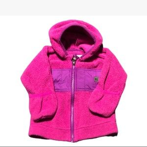 *3/5$* - MEC Fleece Hoodie - Size 6M. Cuffs on sleeves to keep hands warm.